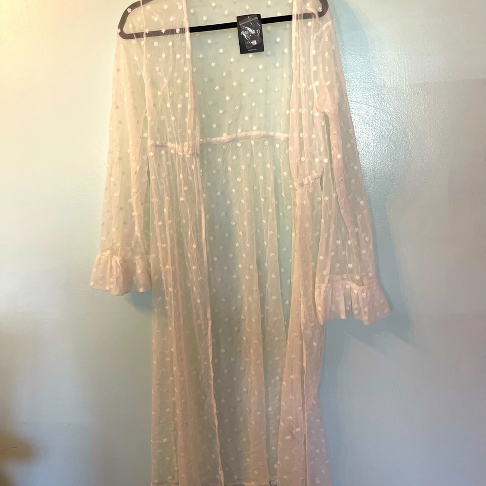 White See-Thru Cardigan